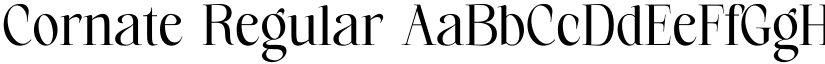 Cornate Regular font