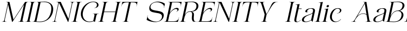 MIDNIGHT SERENITY Italic font