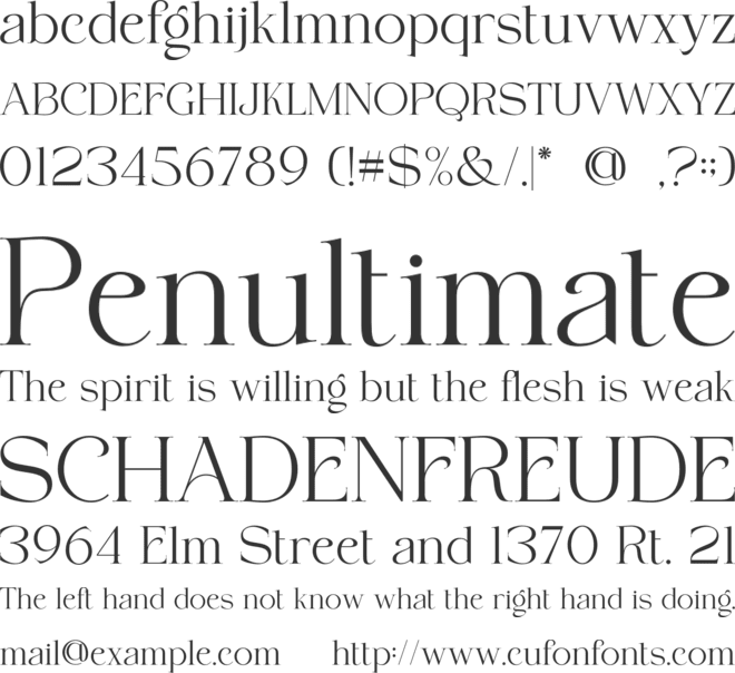 MIDNIGHT SERENITY font preview