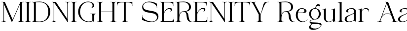 MIDNIGHT SERENITY Regular font