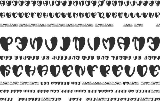 Valentine One Personal Use Only font preview