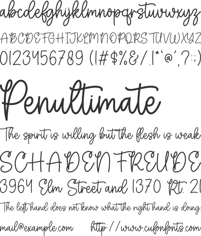 Cecilia font preview