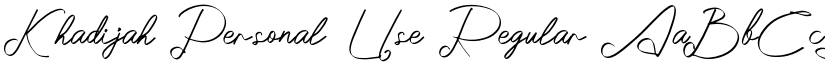 Khadijah Personal Use Regular font