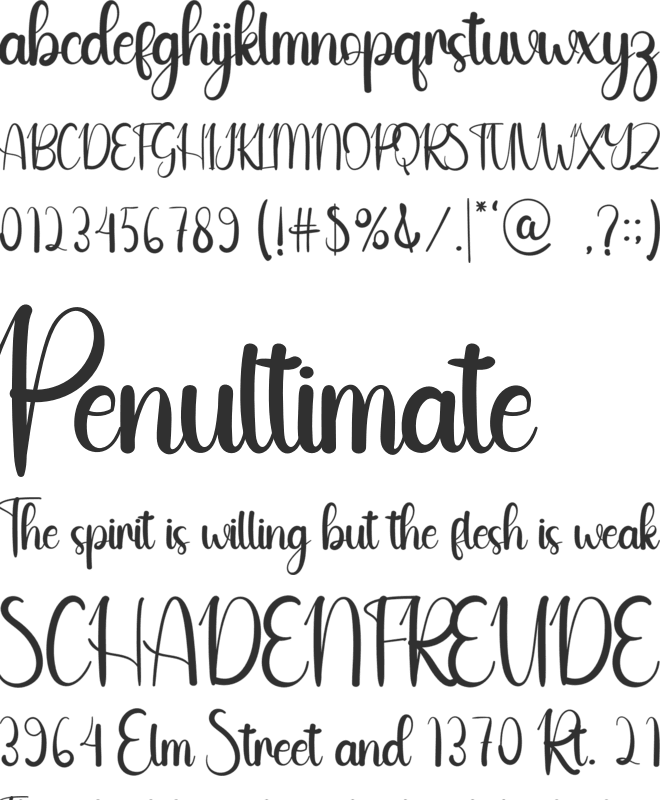 Saturday Christmas font preview