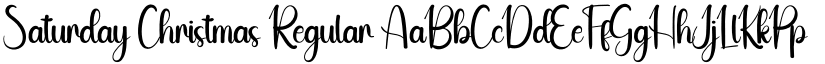 Saturday Christmas Regular font