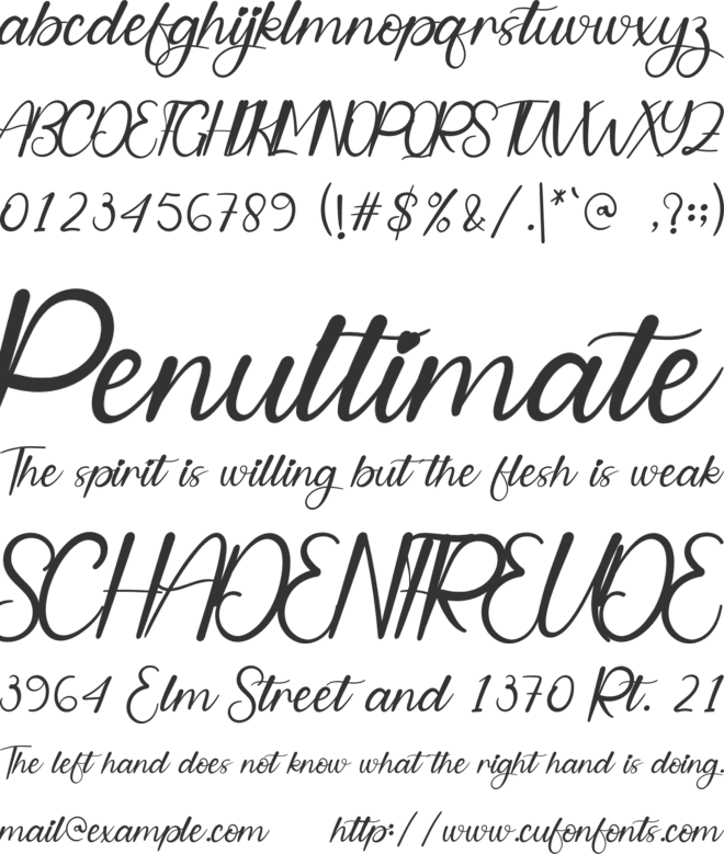 Handmade Crooked font preview