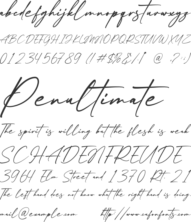 Bethany Avanue font preview