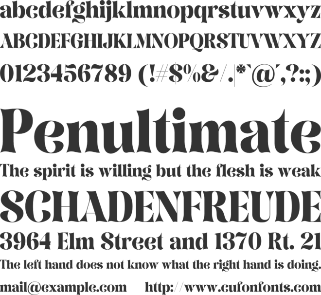 August Bright font preview