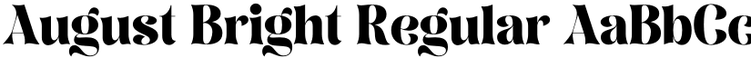 August Bright Regular font