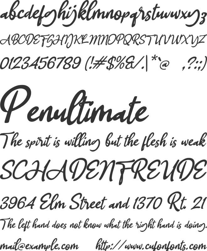 j Jari Kelingking font preview