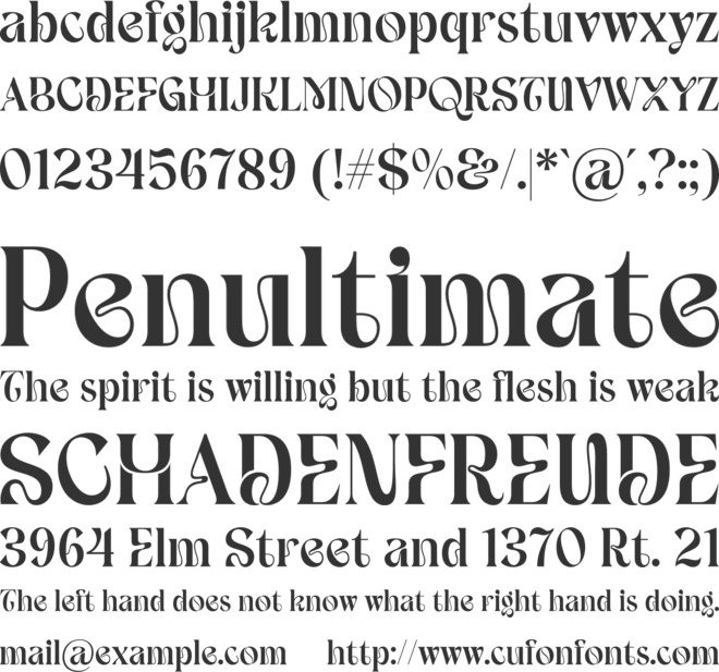 Gold Badge font preview