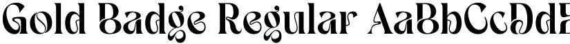 Gold Badge Regular font