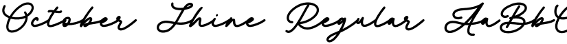 October Shine Regular font