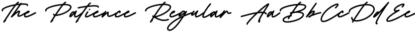 The Patience Regular font