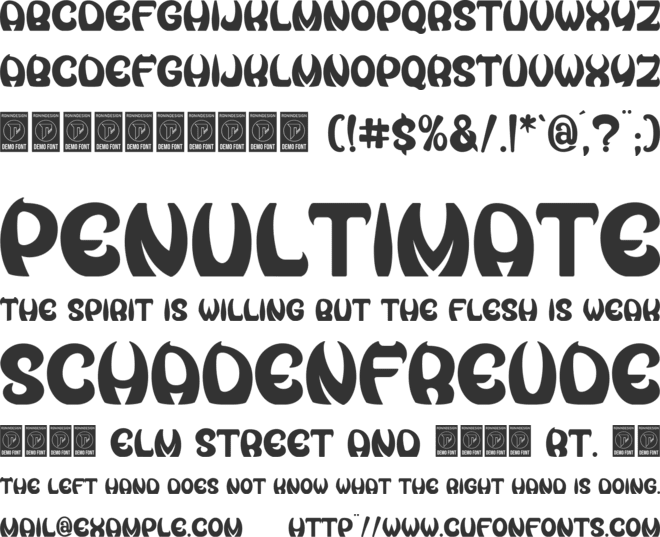 Exorcist font preview