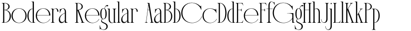 Bodera Regular font