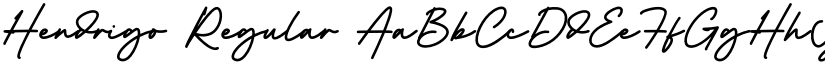 Hendrigo Regular font