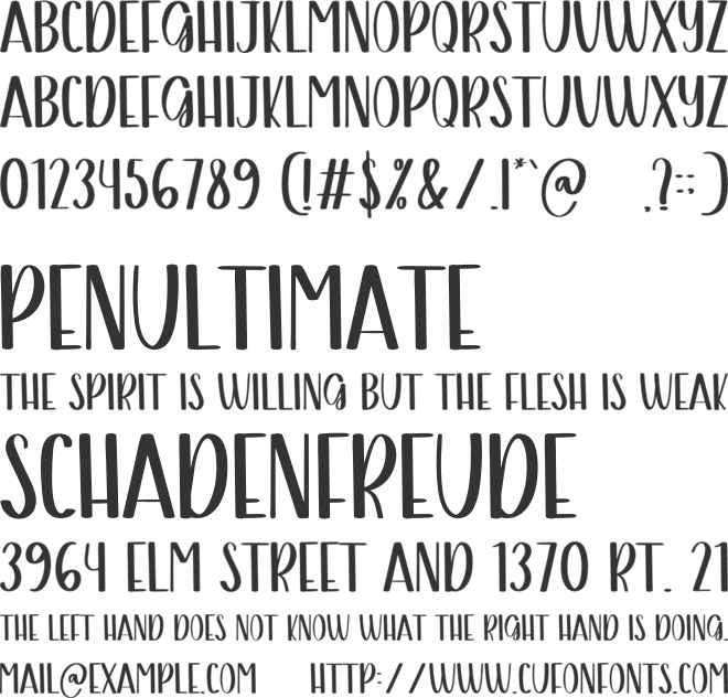Winter School font preview