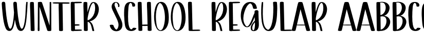 Winter School Regular font