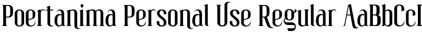 Poertanima Personal Use Regular font