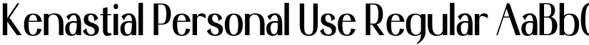 Kenastial Personal Use Regular font