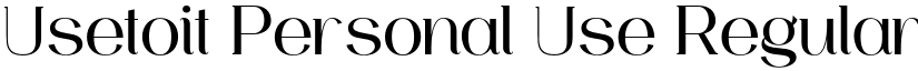 Usetoit Personal Use Regular font