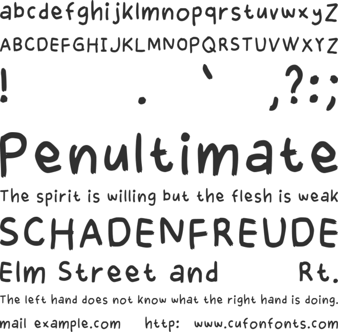 Brushzing font preview