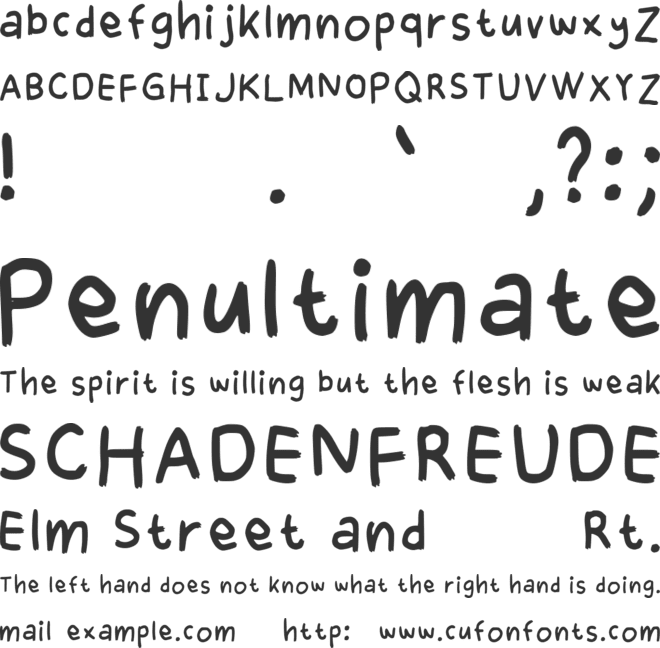 Brushzing font preview
