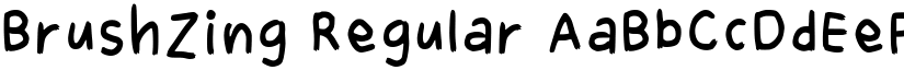 Brushzing Regular font