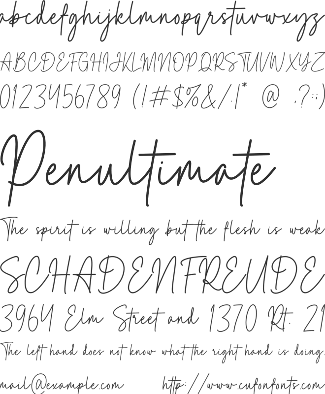 Billford font preview