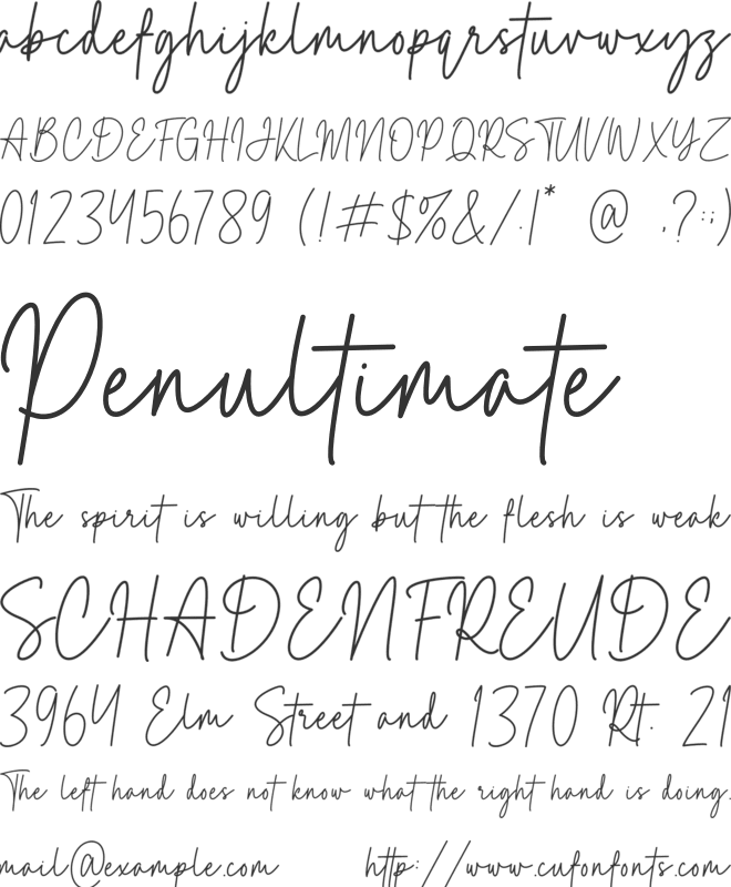 Billford font preview