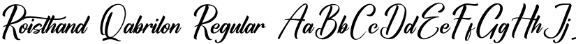 Roisthand Qabrilon Regular font