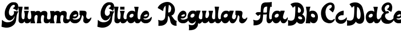 Glimmer Glide Regular font