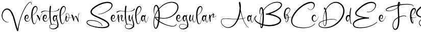 Velvetglow Sentyla Regular font