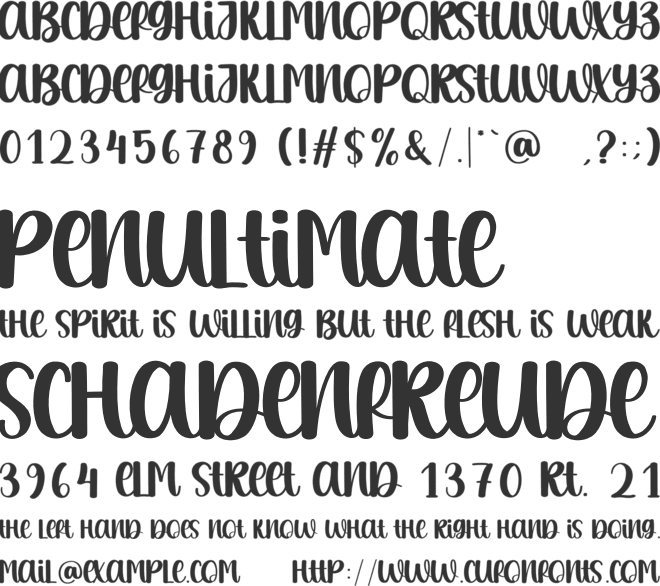 Burger Market font preview