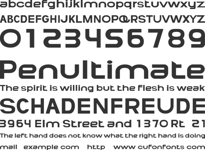 FF PQR Trial font preview