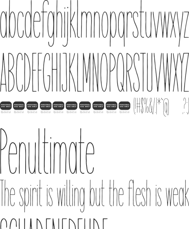 Souls font preview