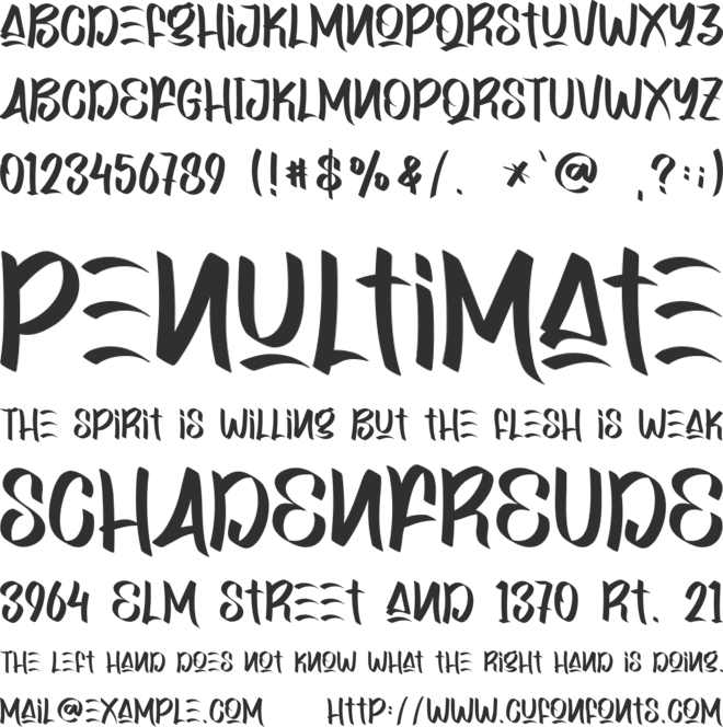Samoles - Personal Use font preview