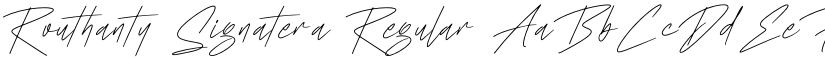 Routhanty Signatera Regular font