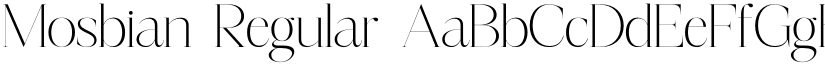 Mosbian Regular font