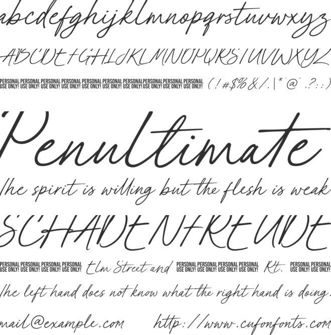 Blue Paradise Personal Use font preview