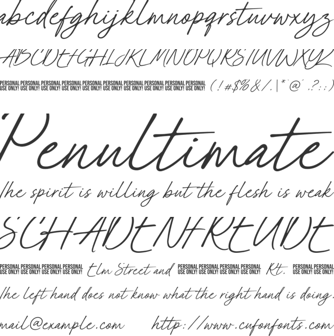 Blue Paradise Personal Use font preview