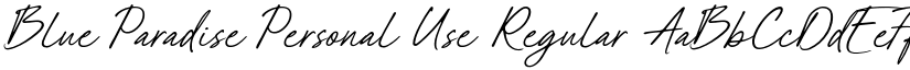 Blue Paradise Personal Use Regular font