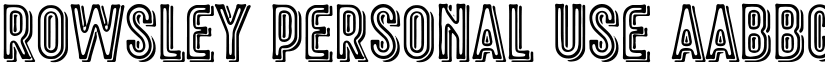 Rowsley Personal Use font