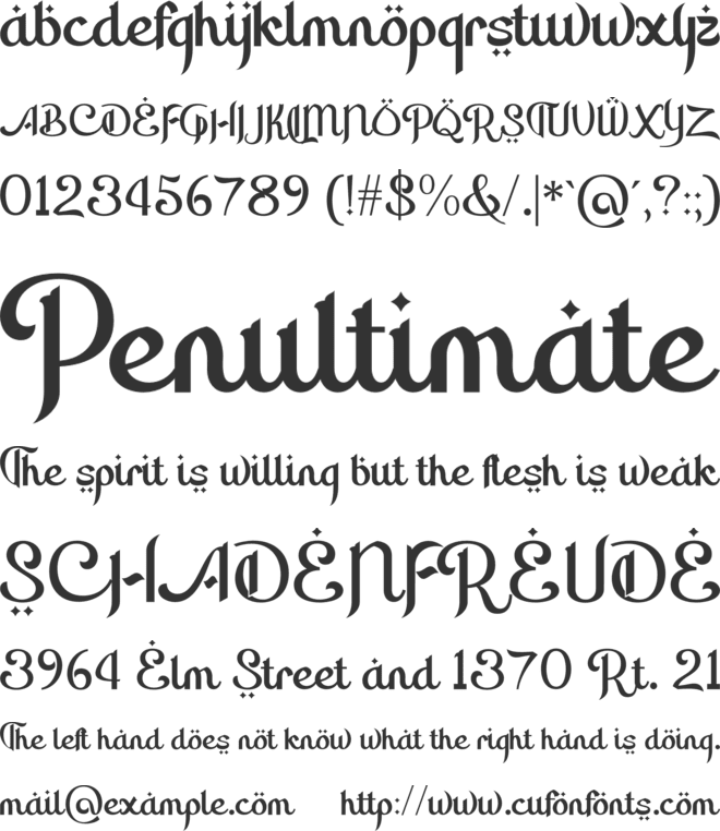 Rahmuna font preview