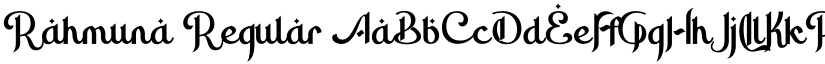 Rahmuna Regular font