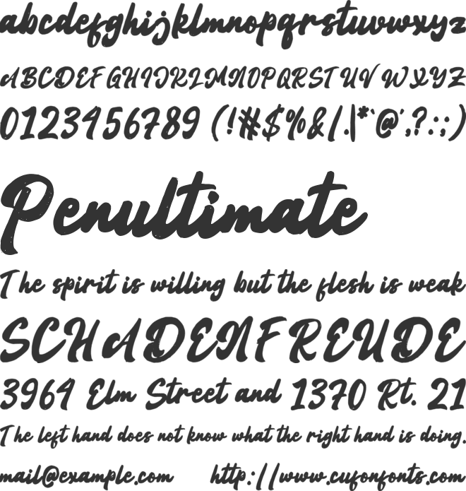 Mubeng Banter font preview