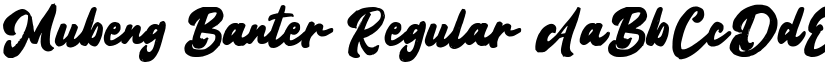 Mubeng Banter Regular font