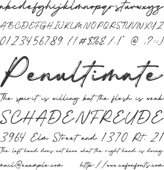 Million Feeling font preview