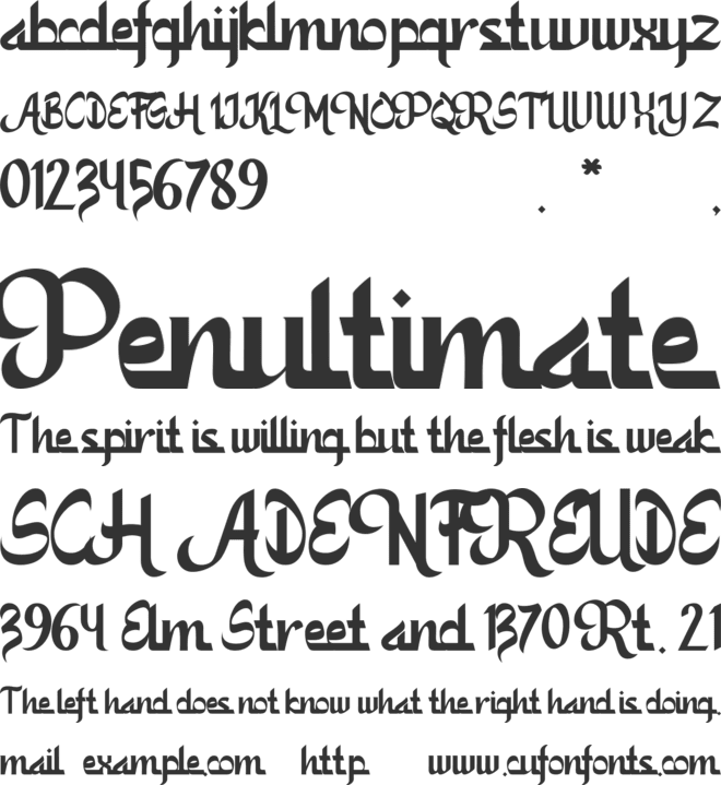 Kamali - An Arabic Style Typeface font preview